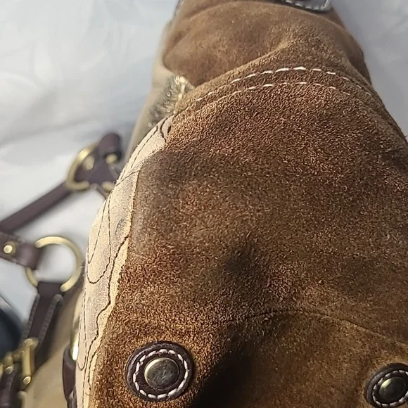 Coach Patchwork Patent Suede Signature C Jacquard Shopper Tote # F06Q-10388 - Picture 15 of 16